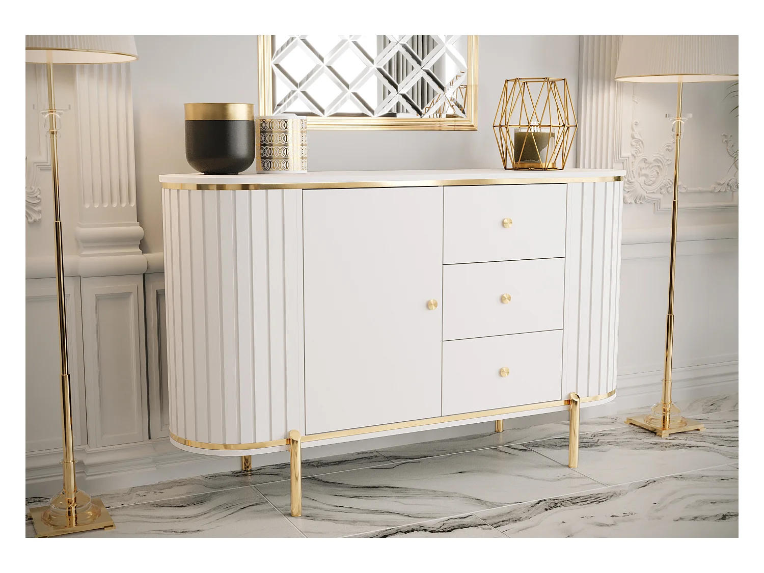 Commode New York 86,5/151/40 (blanc)