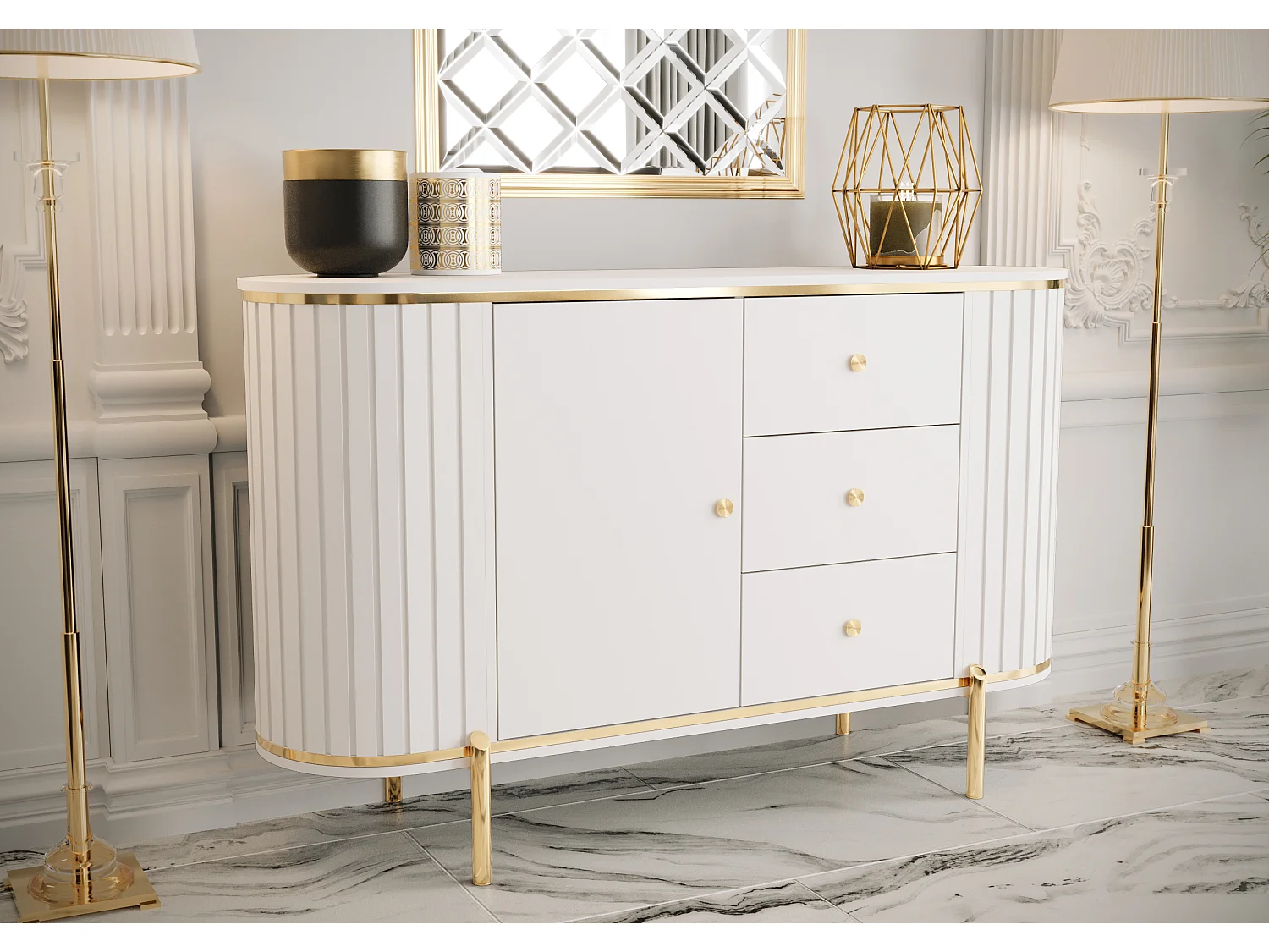 Commode New York 86,5/151/40 (blanc)