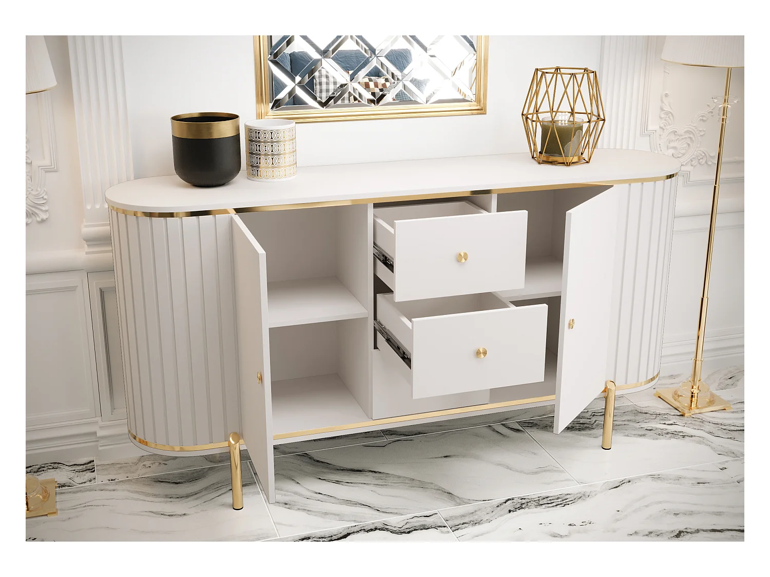 Commode New York 86,5/181/40 (blanc)