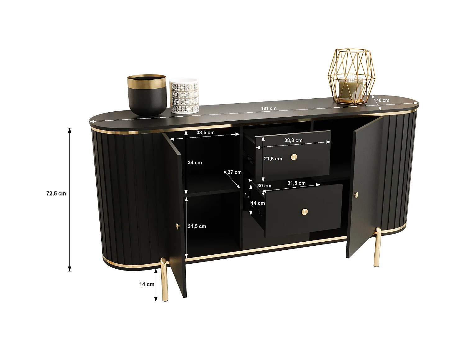 Commode New York 86,5/181/40 (blanc)