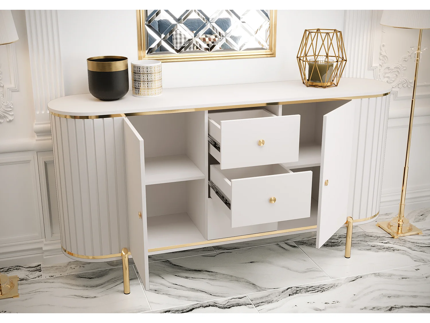 Commode New York 86,5/181/40 (blanc)