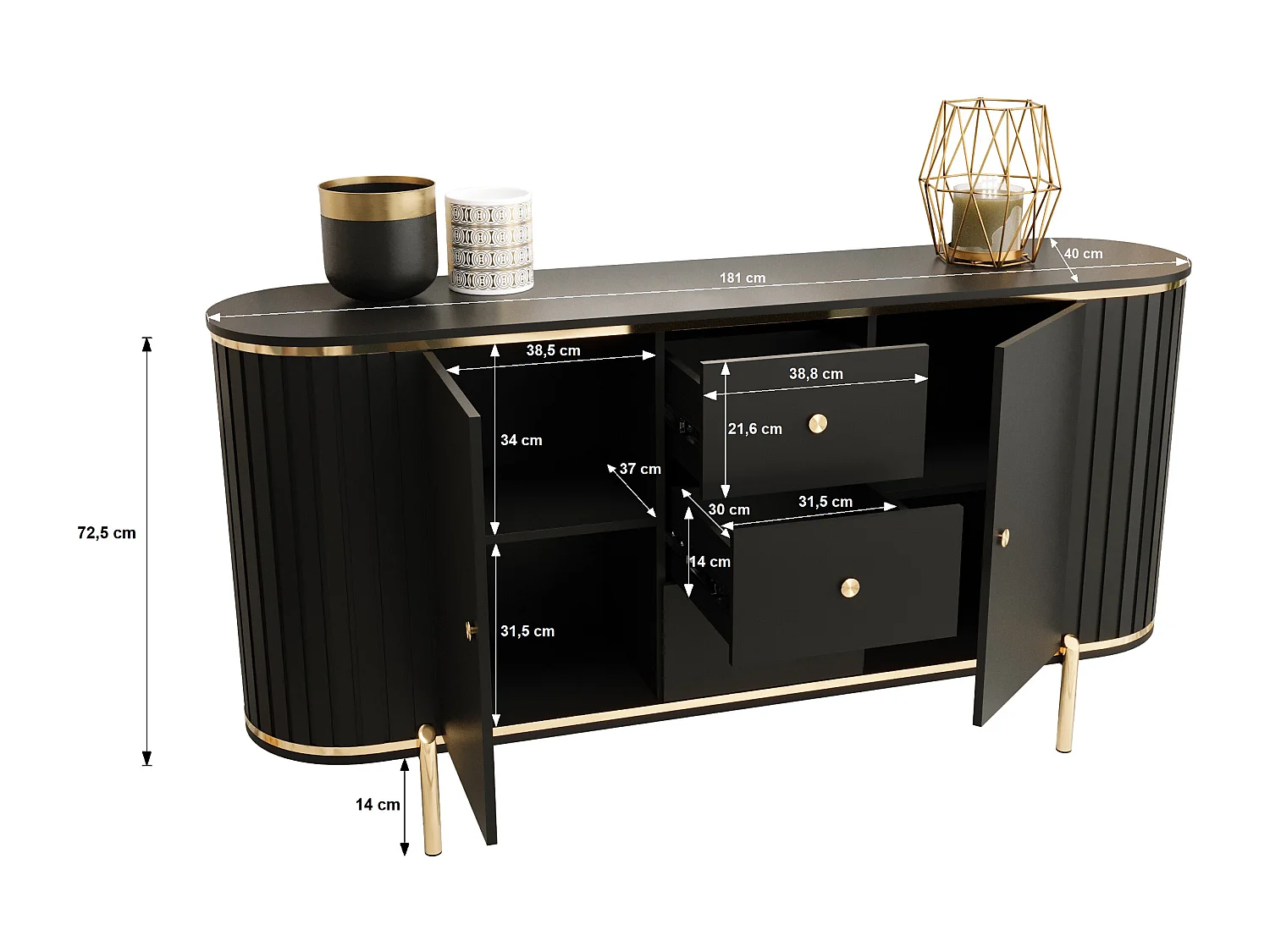 Commode New York 86,5/181/40 (blanc)