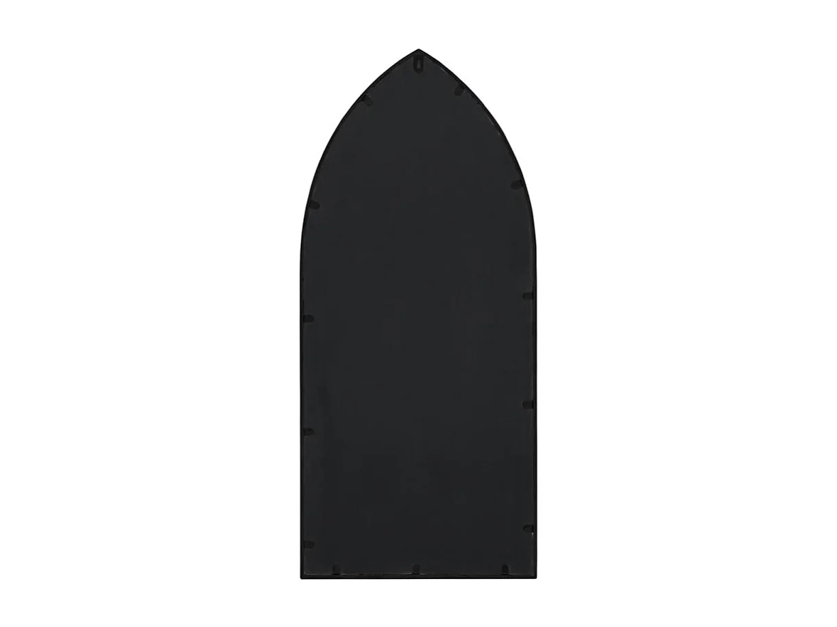 Espelho de Jardim Preto em Ferro 70x30 cm para Uso Externo