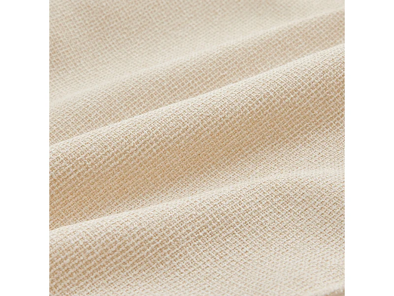 Canapé 4 places moderne en tissu lin - avec USB et porte-gobelets - 4 oreillers - 290x83x88cm - Beige