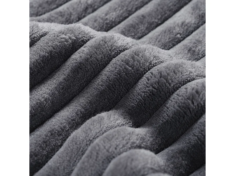 Modulaire rechte hoekbank 307cm - van Grootkeperig corduroy - 3-zits - met 5 kussens - Grijs