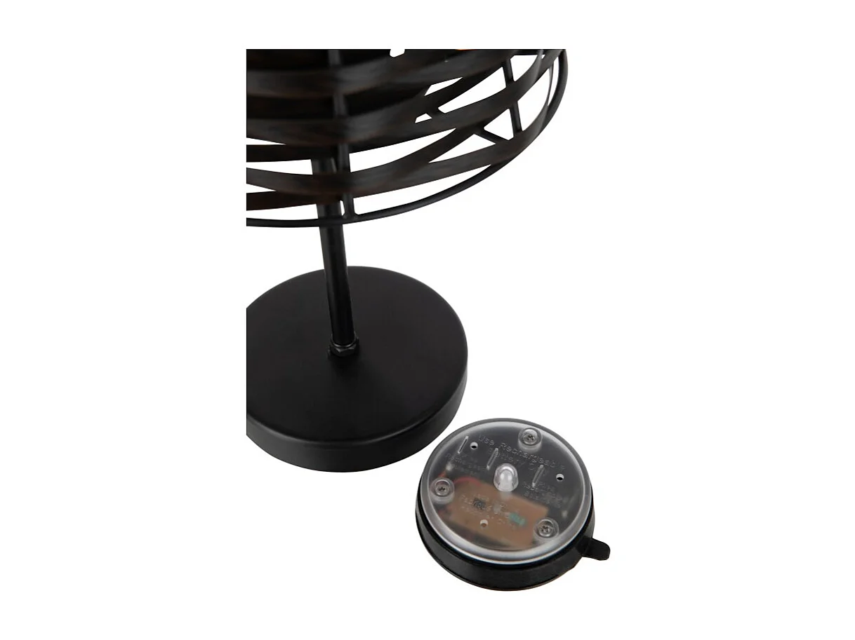 Lámpara de mesa de metal marrón de 20x20x31 cm