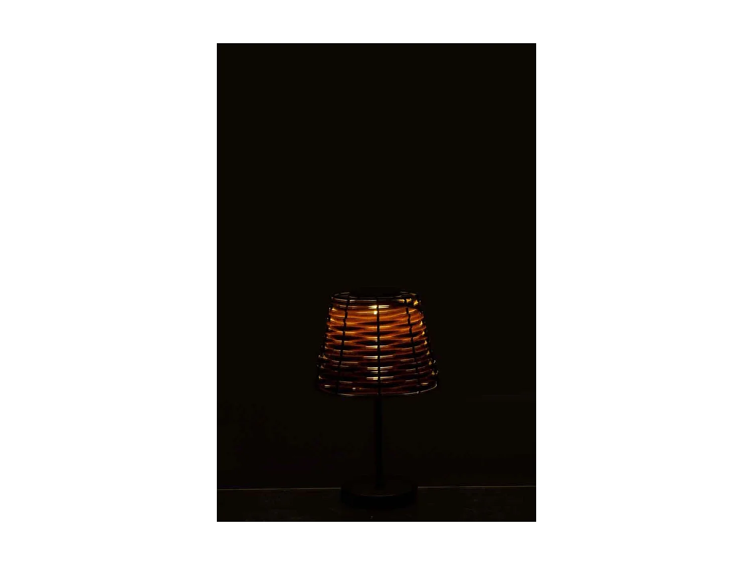 Lampada da tavolo in metallo marrone 20x20x31 cm