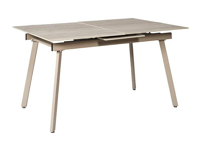 Table Extensible Ceramique Pietra 140 A 180cm Beige