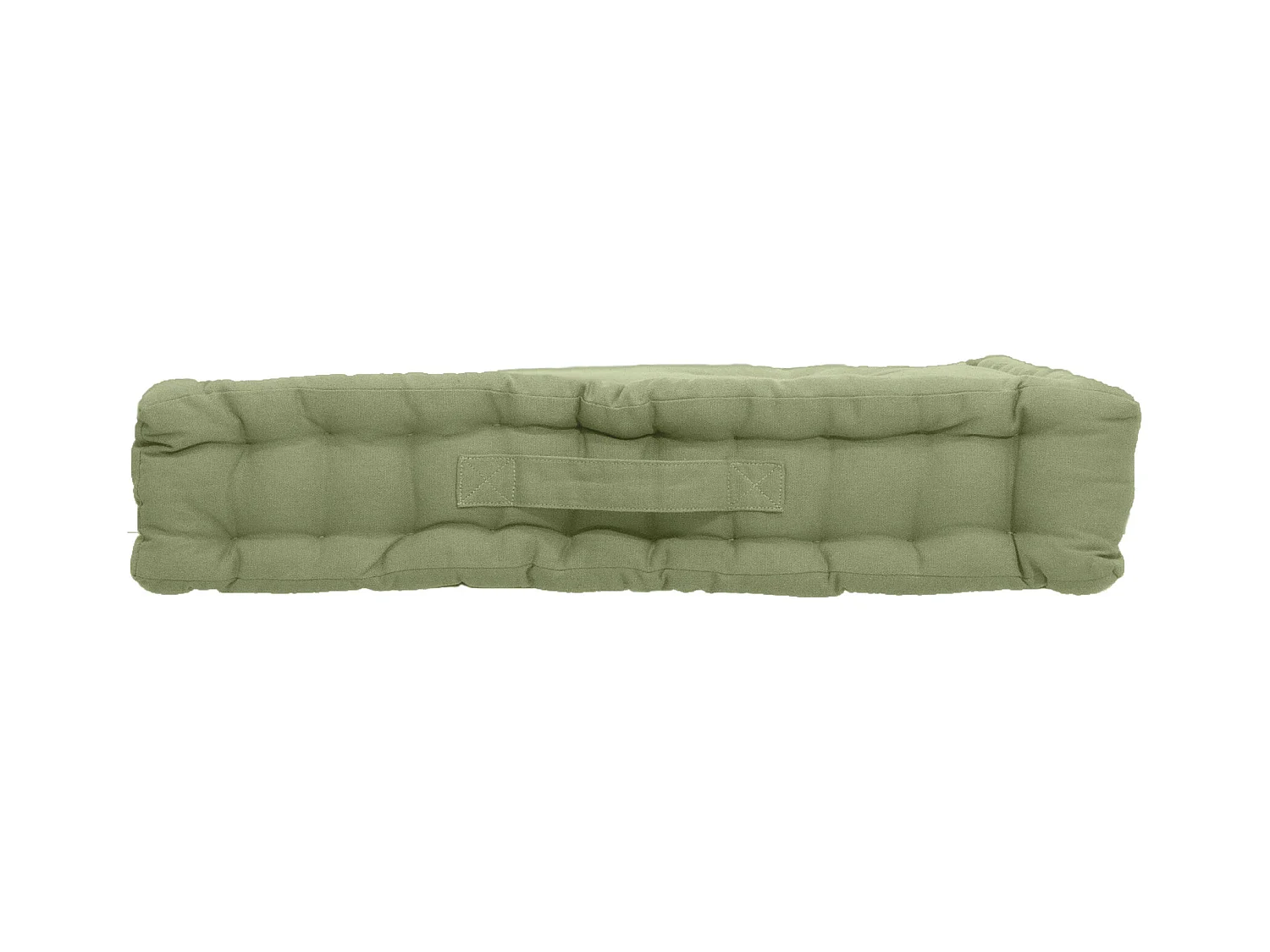 Coussin de Sol Uni "Panama" 50x50cm Vert Olive