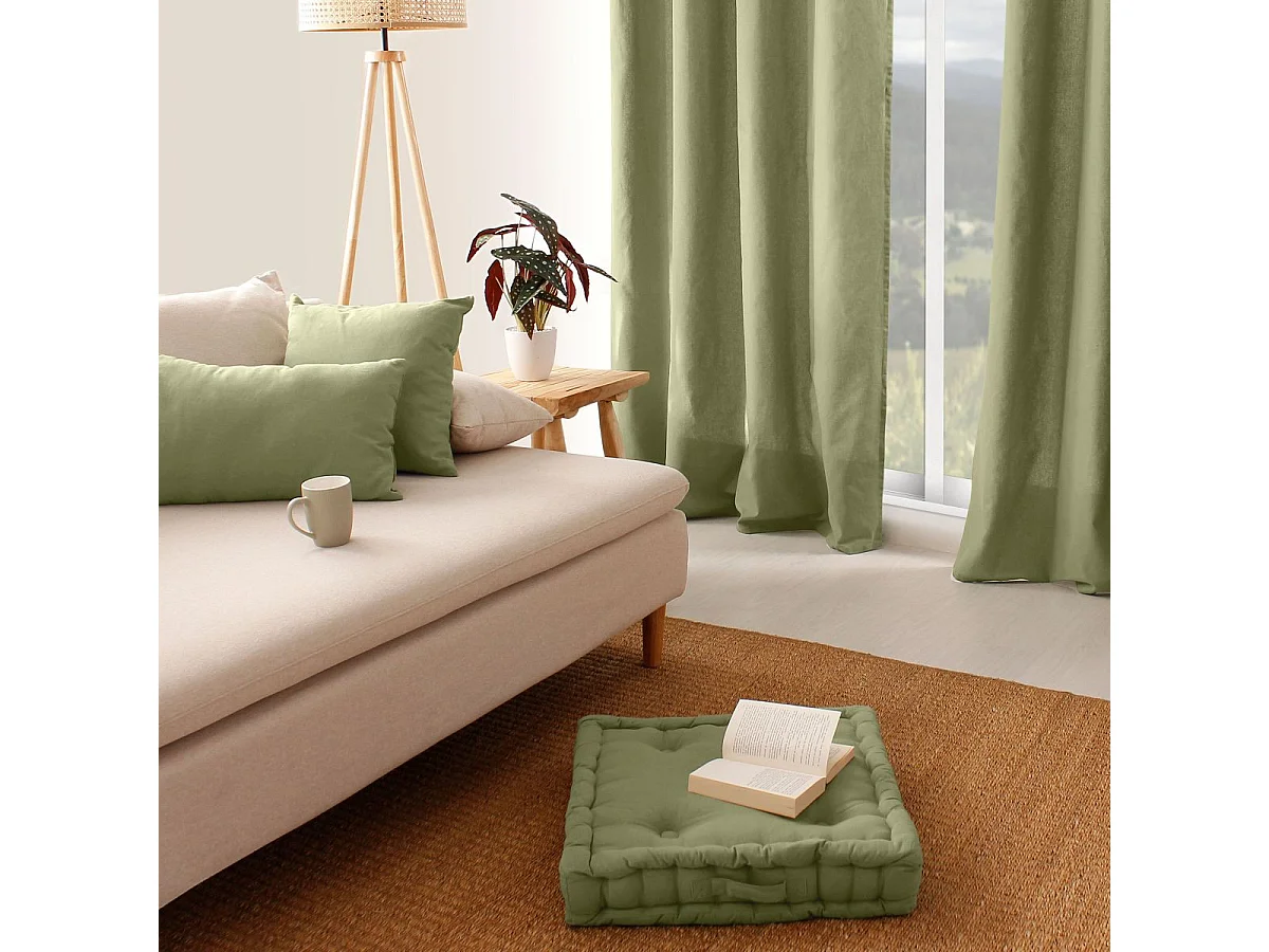 Boden Kissen uni aus reiner Baumwolle