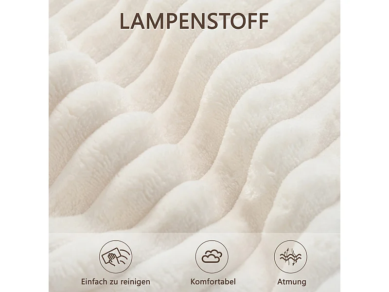 Grand canapé d'angle droit modulable, en velours côtelé, avec 4 oreillers, sans assemblage requis, 261x146x65cm, Blanc