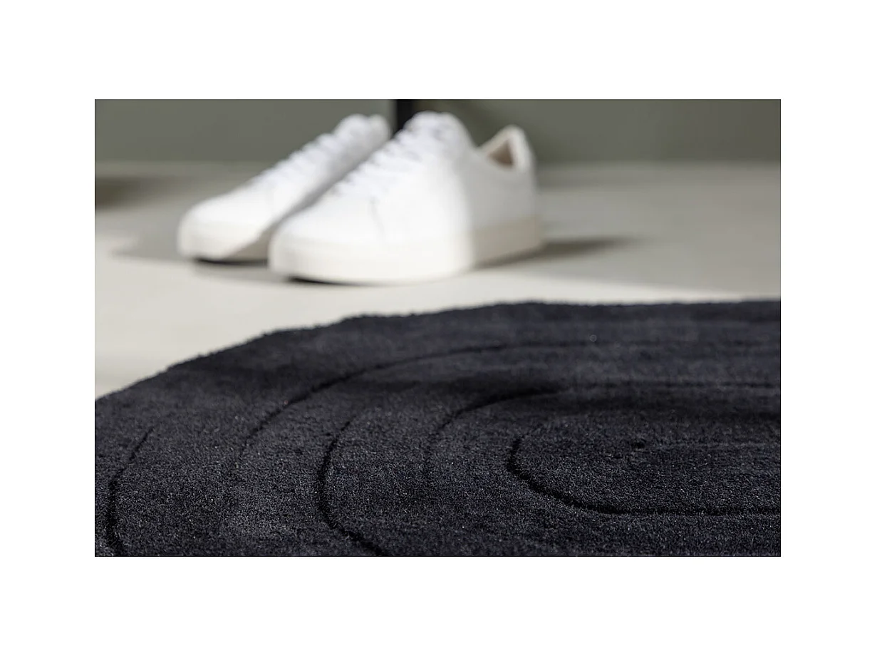 Tapis Demi-Rond "Nora" 50x80cm Noir