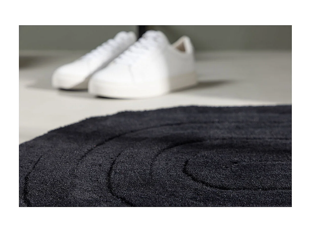 Tapis Demi-Rond "Nora" 50x80cm Noir
