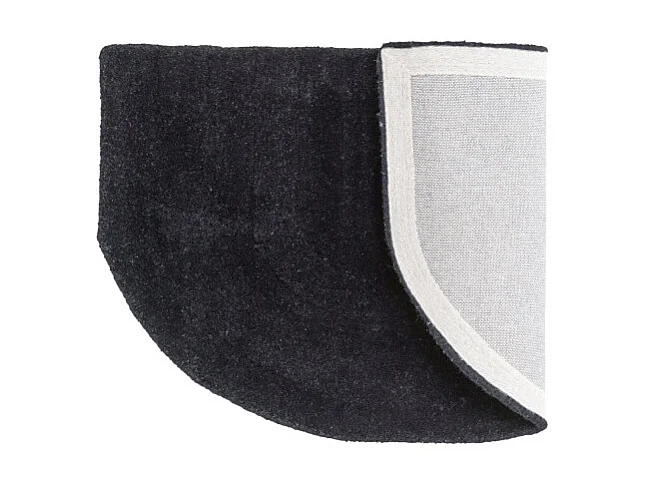 Tapis Demi-Rond "Nora" 50x80cm Noir