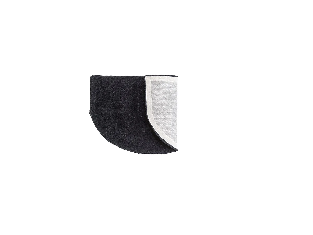 Tapis Demi-Rond "Nora" 50x80cm Noir
