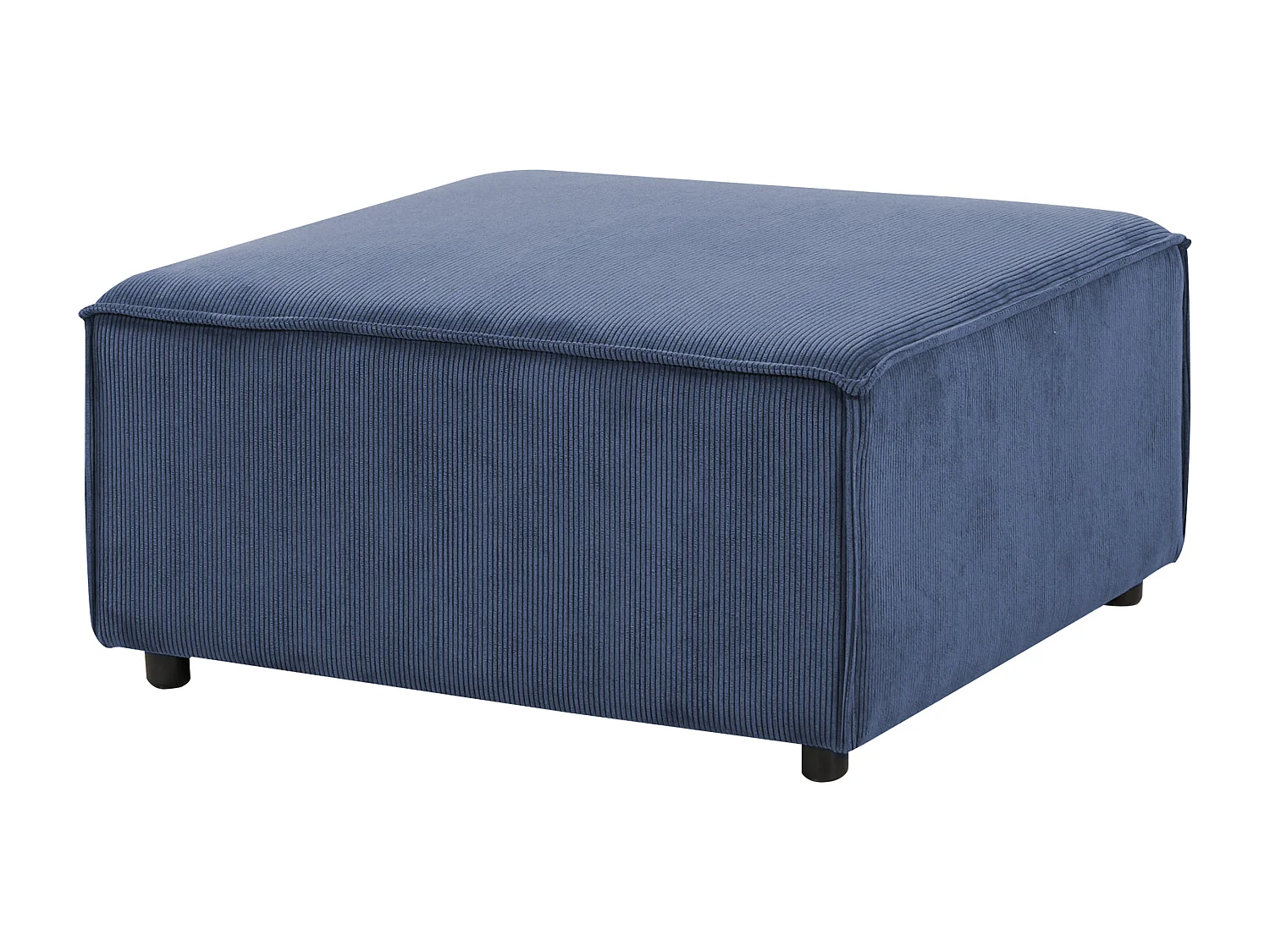 Ottoman ARDAL Velours côtelé Bleu foncé