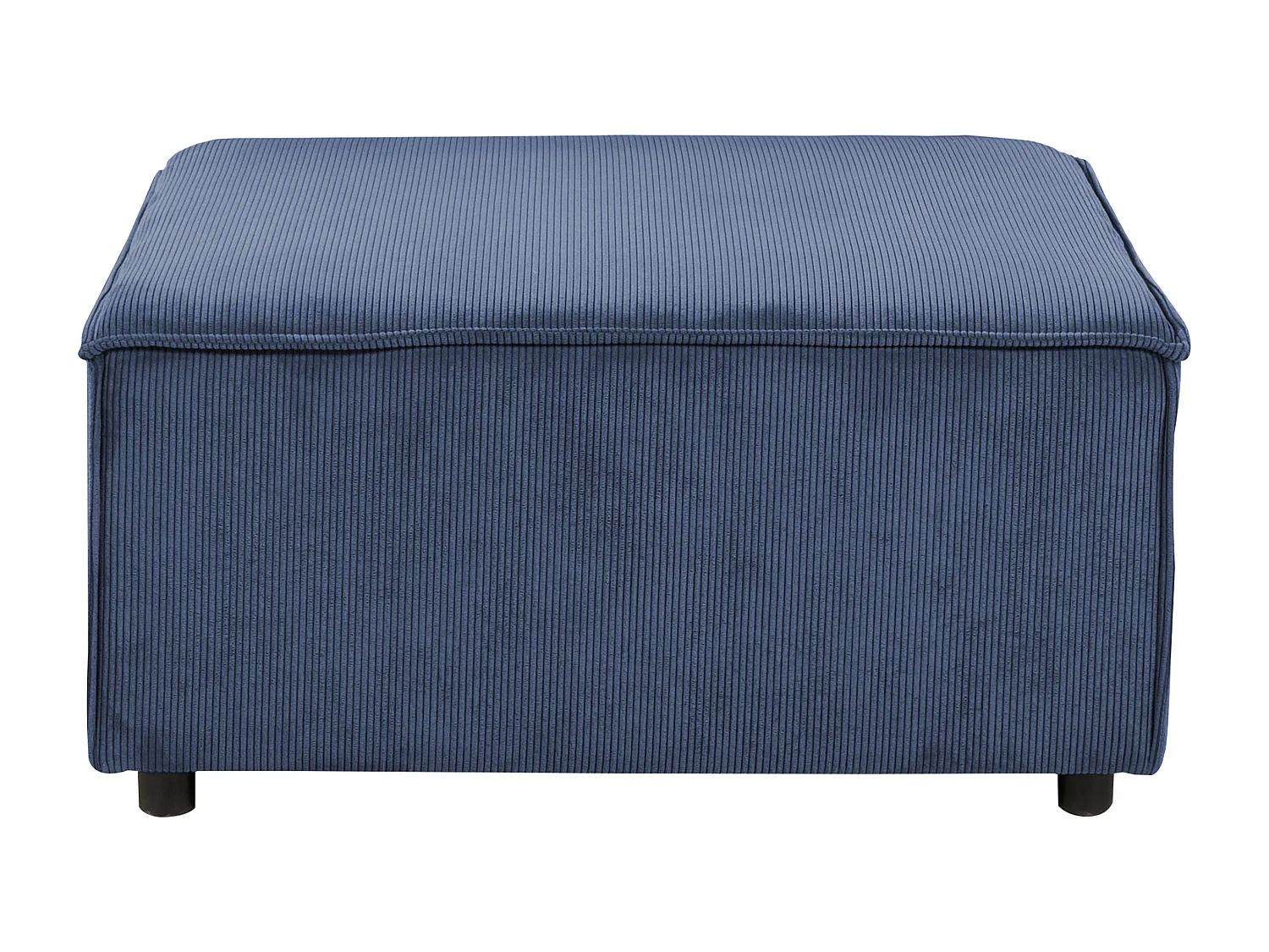 Ottoman ARDAL Velours côtelé Bleu foncé