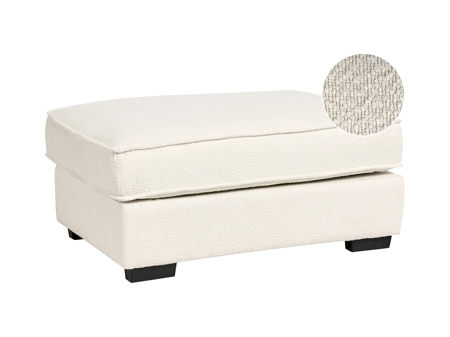 Ottoman KOLDING Bouclé Beige clair
