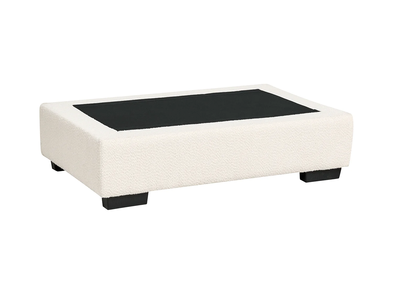 Ottoman KOLDING Bouclé Beige clair