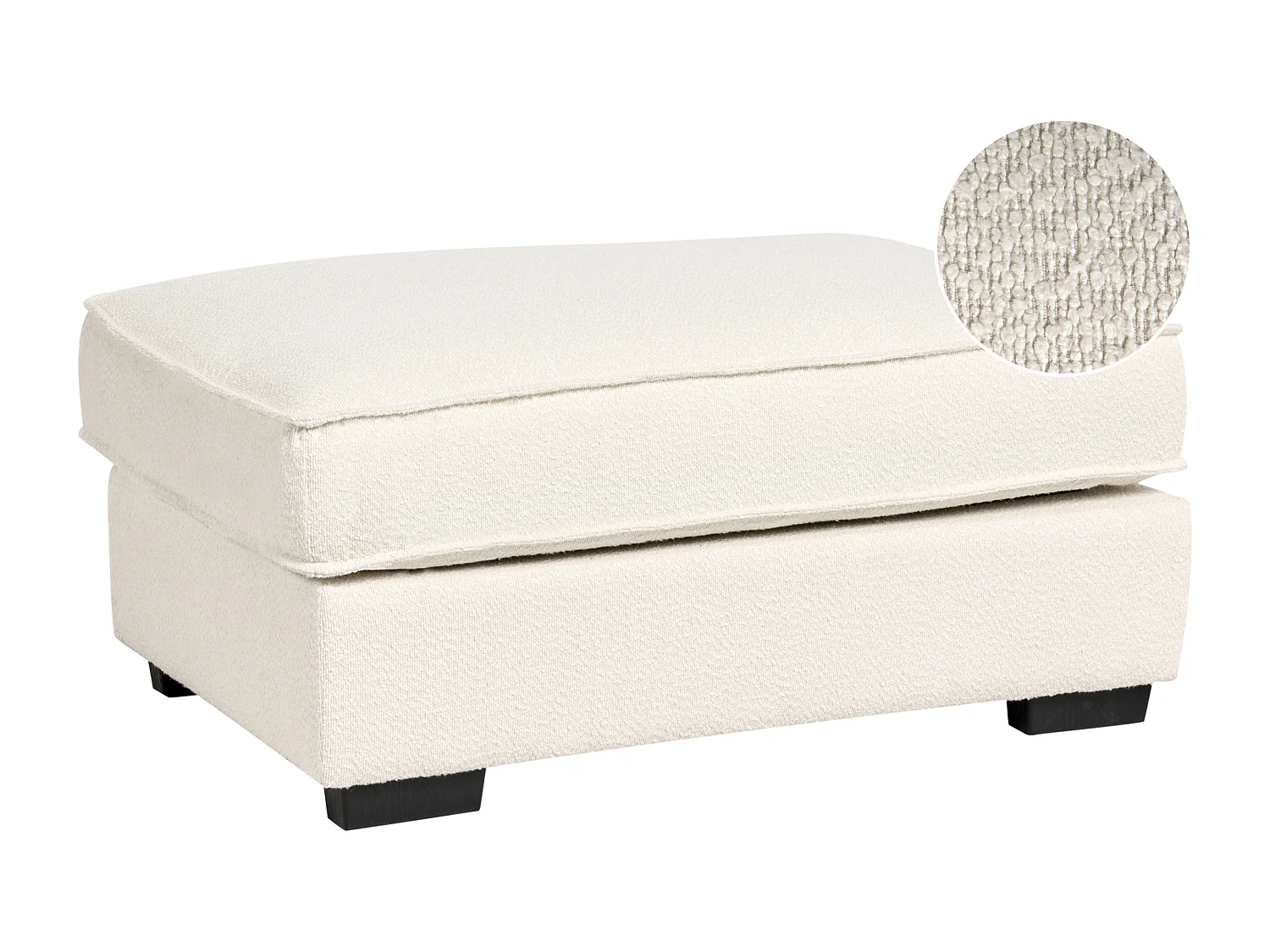 Ottoman KOLDING Bouclé Beige clair