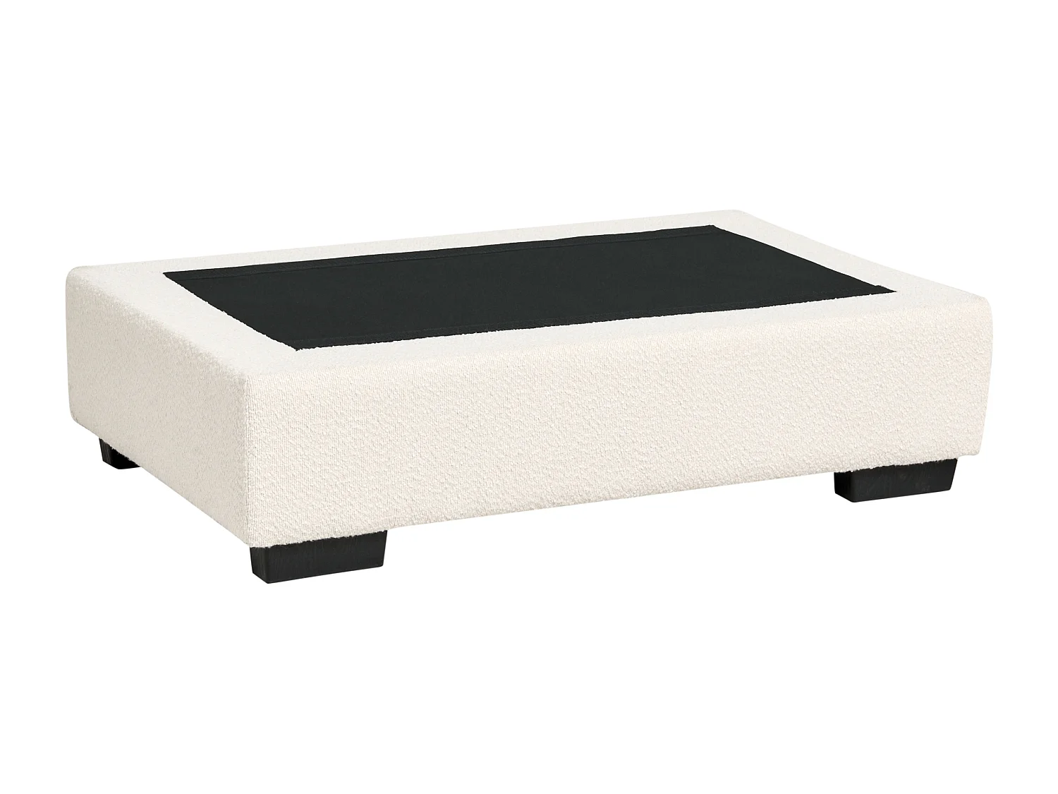 Ottoman KOLDING Bouclé Beige clair