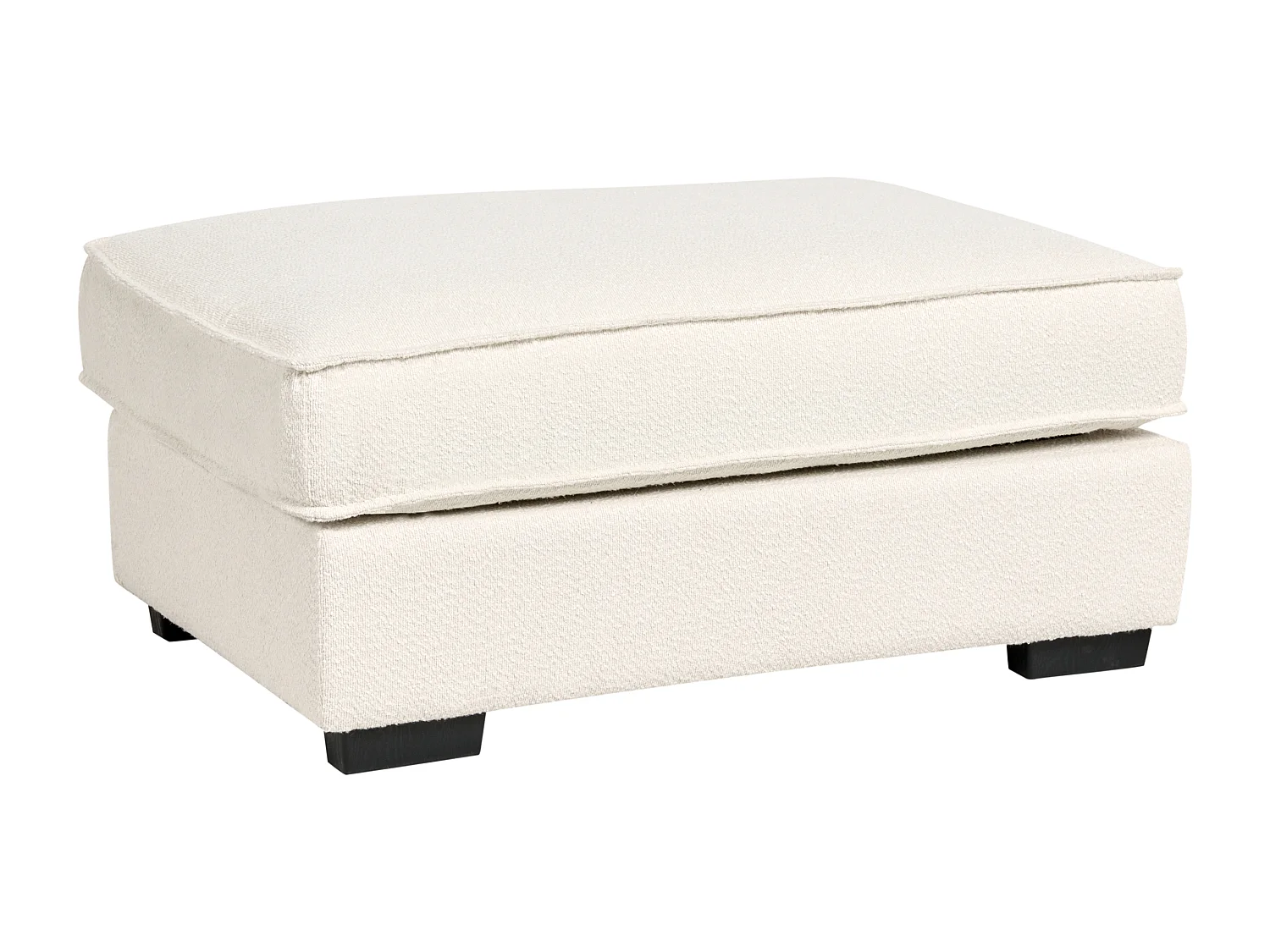 Ottoman KOLDING Bouclé Beige clair