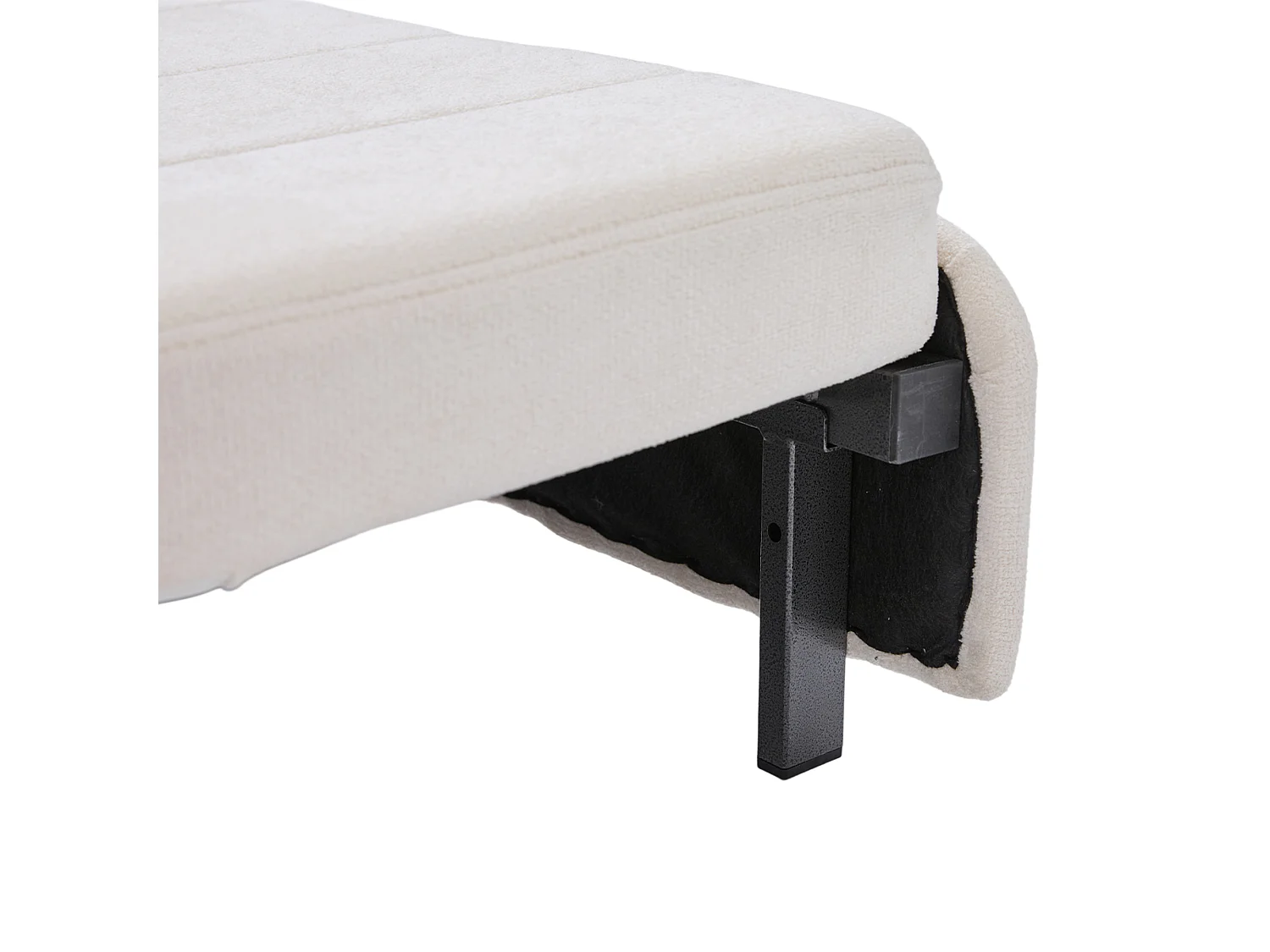 2-zitsbank met 4 kussens - Relaxbank met bekerhouder en zijzakken - beige chenille