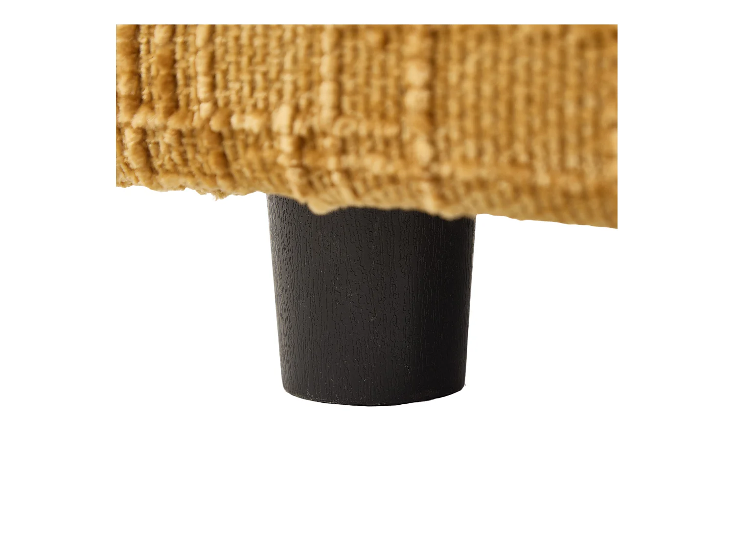 Canapé 1 place avec 2 poches latérales - Canapé de salon avec support pour téléphone et rangement dissimulé - chenille jaune