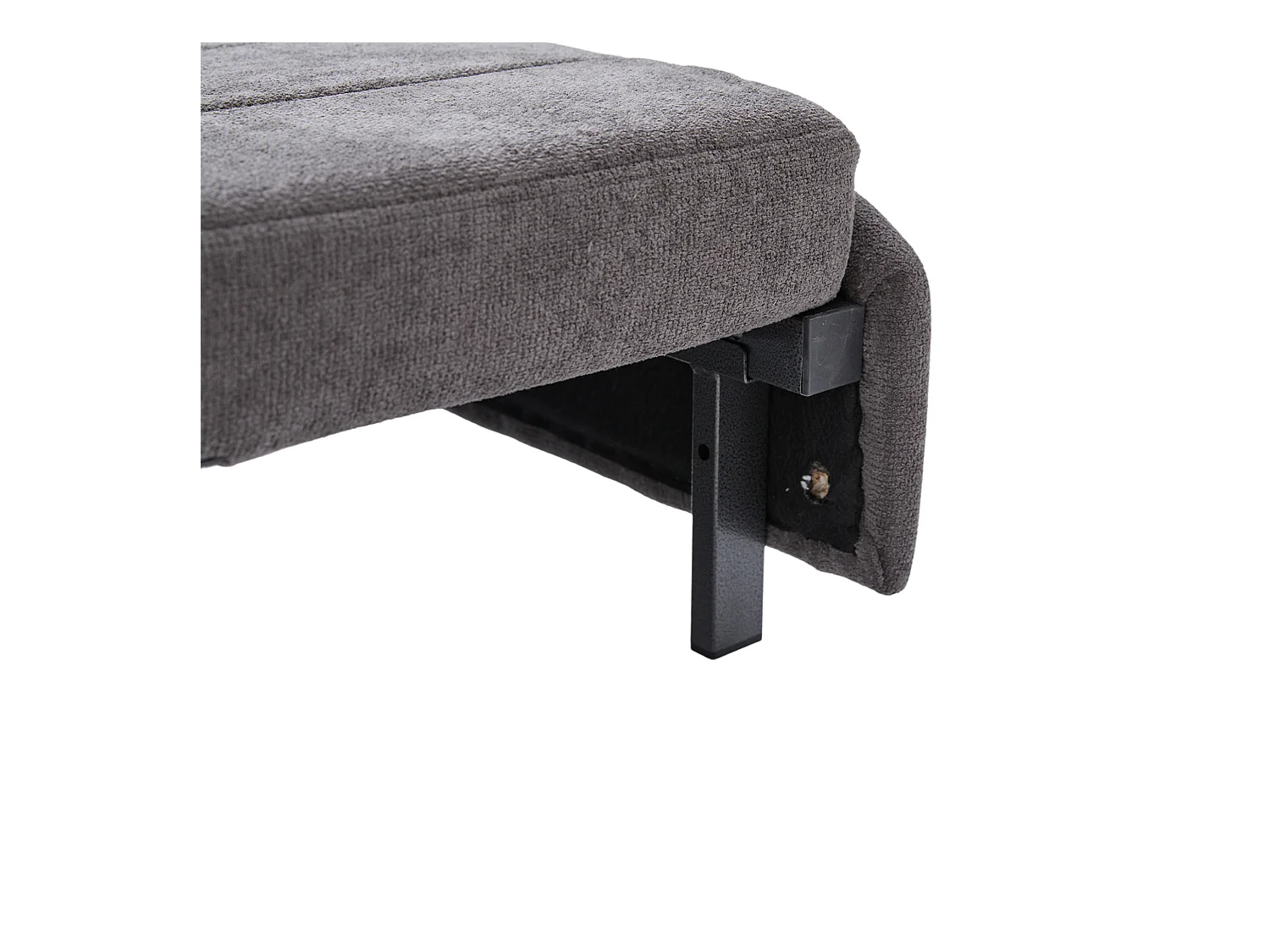 Canapé 2 places avec 4 coussins - Canapé relaxation avec porte-gobelet et poches latérales - chenille gris