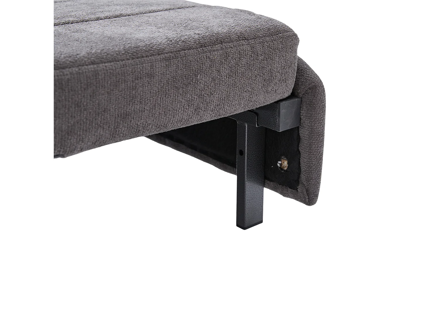 2-Sitzer-Sofa mit 4 Kissen – Entspannungssofa mit Getränkehalter und Seitentaschen – graues Chenille