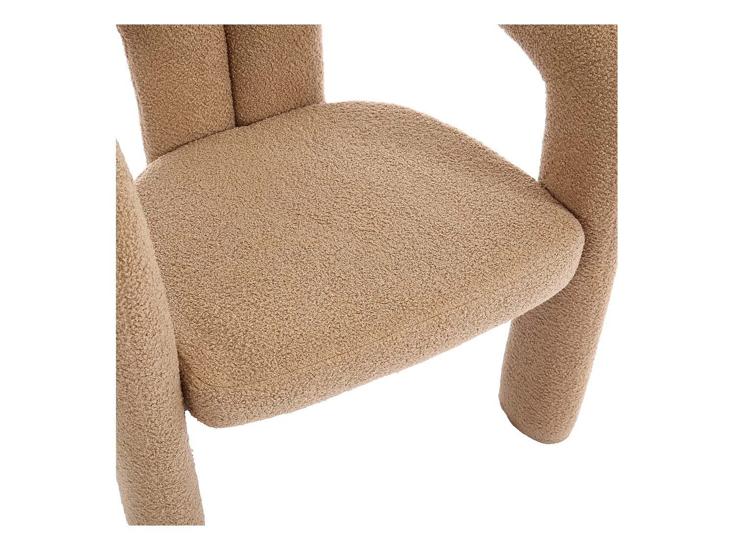 2er-Set braune Sessel - Gerader Sessel mit Rückenlehne - Teddybär-Plüsch