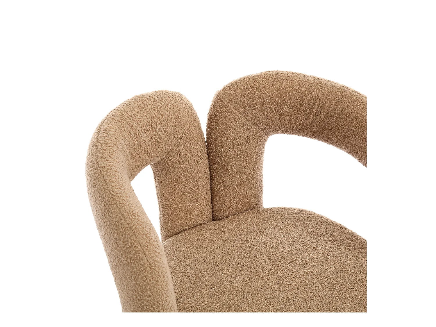 2er-Set braune Sessel - Gerader Sessel mit Rückenlehne - Teddybär-Plüsch