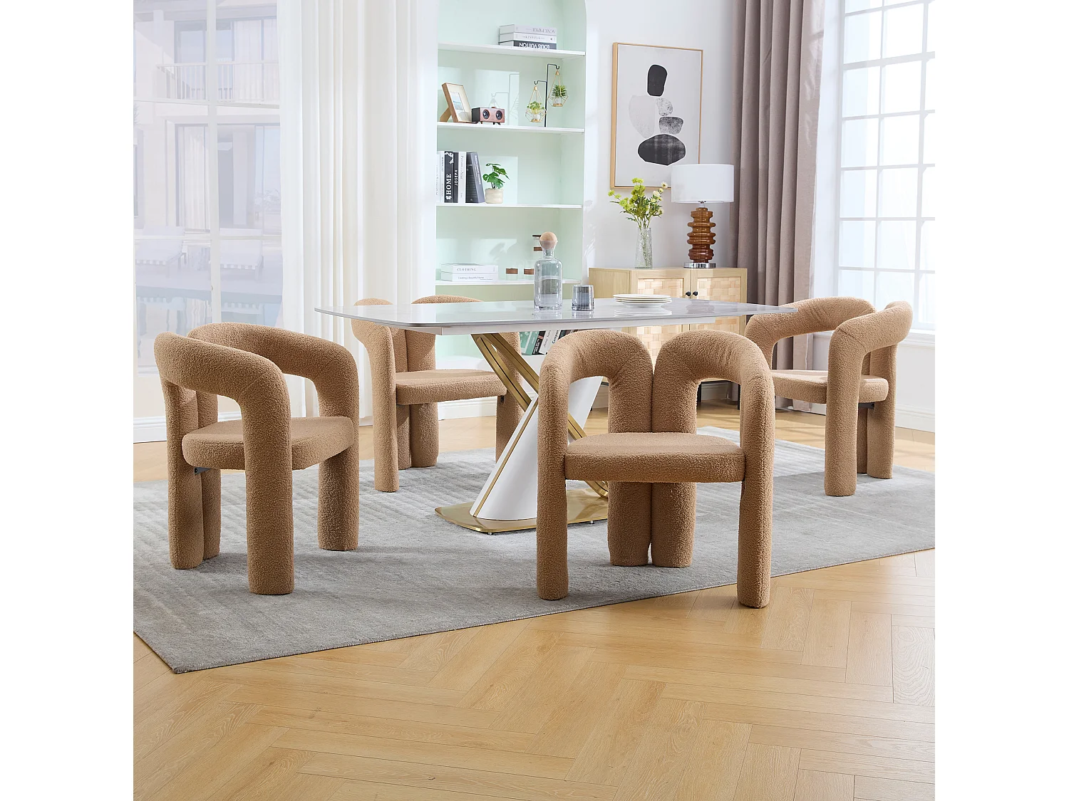 Lot de 2  fauteuils marron - Fauteuil droit avec dossier - peluche ours en peluche