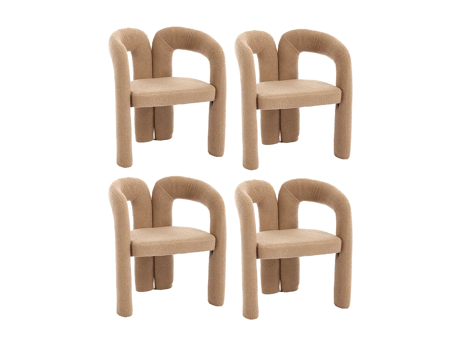 Lot de 2  fauteuils marron - Fauteuil droit avec dossier - peluche ours en peluche