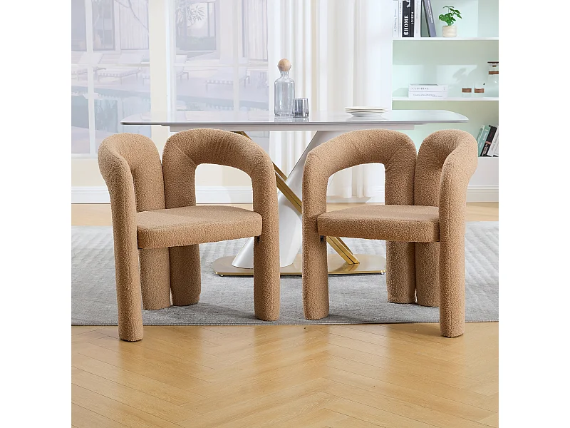 Conjunto de 2 sillones marrones - Sillón recto con respaldo - peluche osito