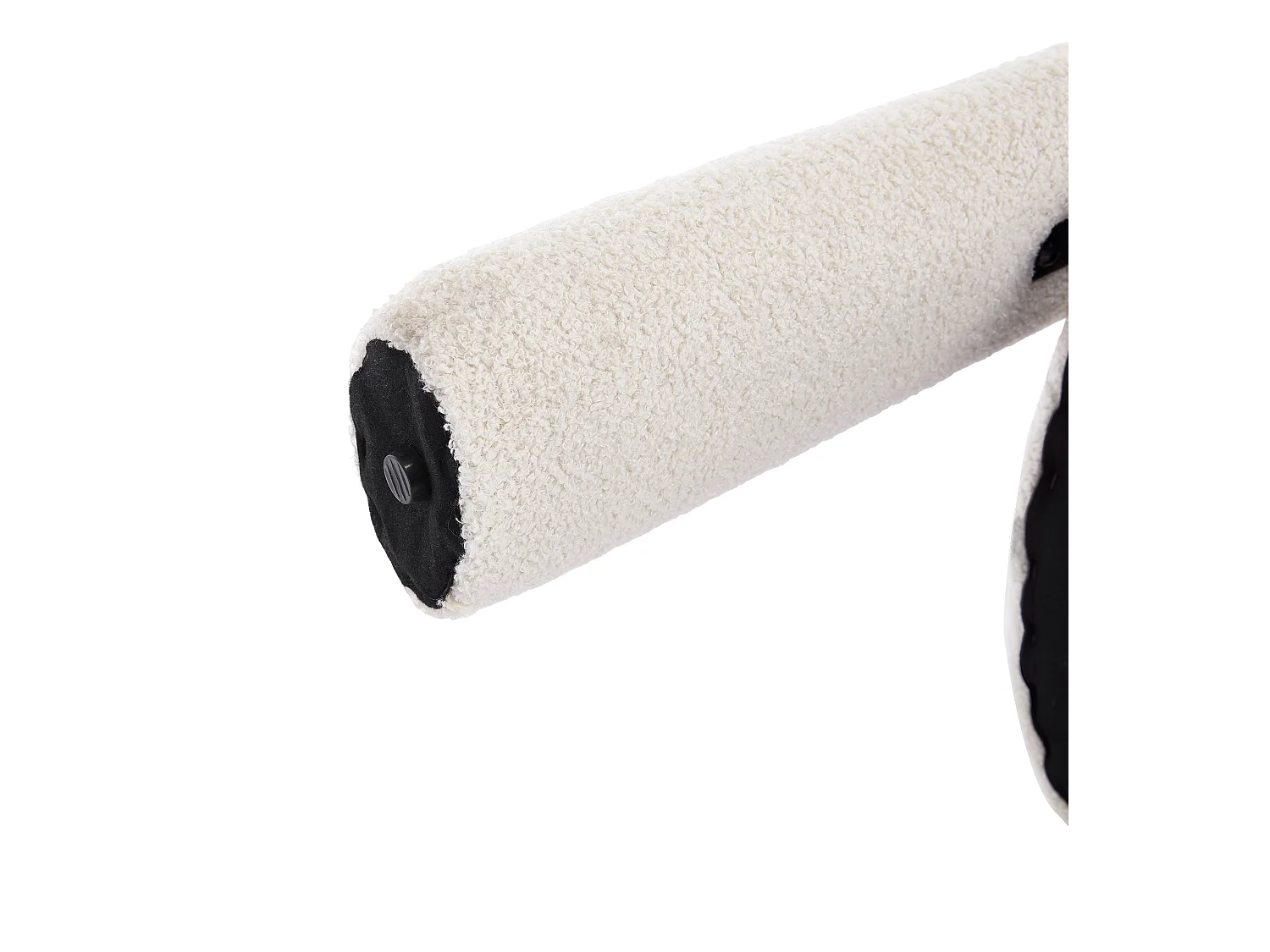 2er-Set beige Sessel - Gerader Sessel mit Rückenlehne - Teddybärplüsch