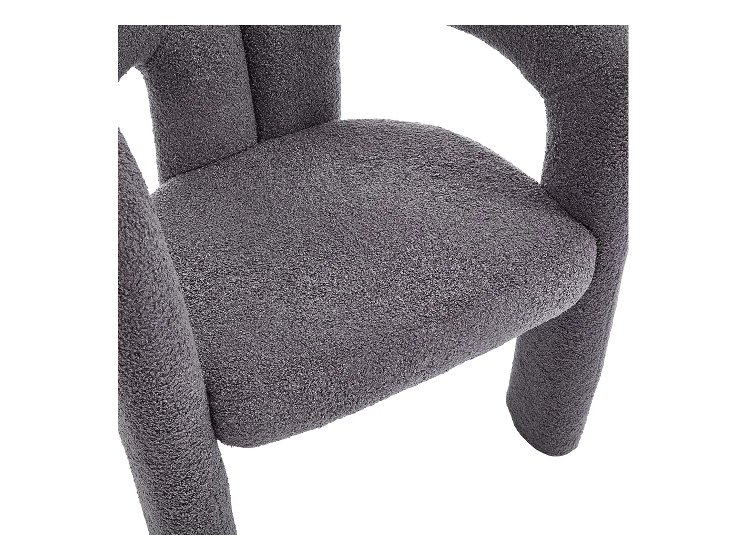 Lot de 2  fauteuils gris - Fauteuil droit avec dossier - peluche ours en peluche