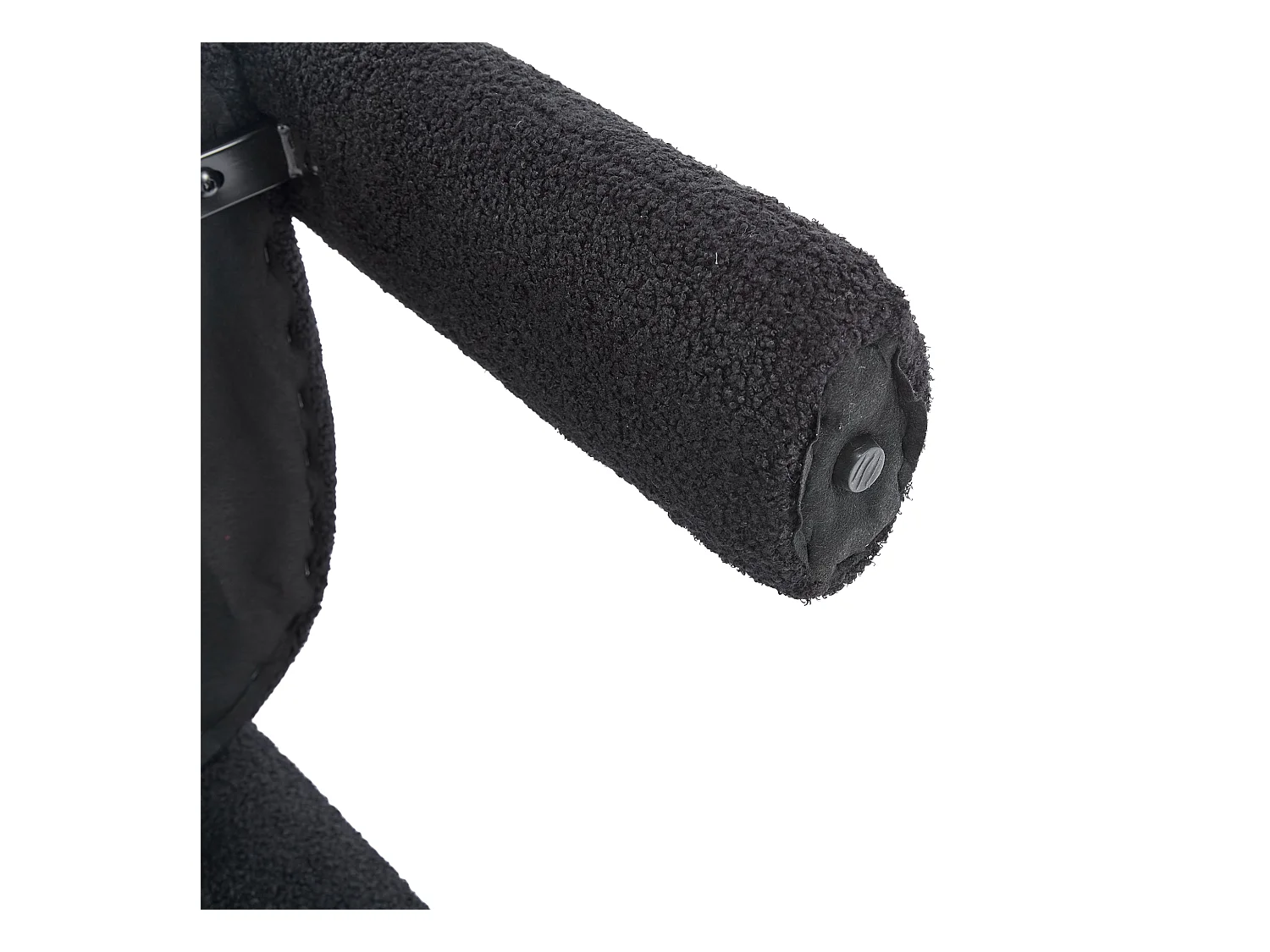 Lot de 2  fauteuils noir - Fauteuil droit avec dossier - peluche ours en peluche