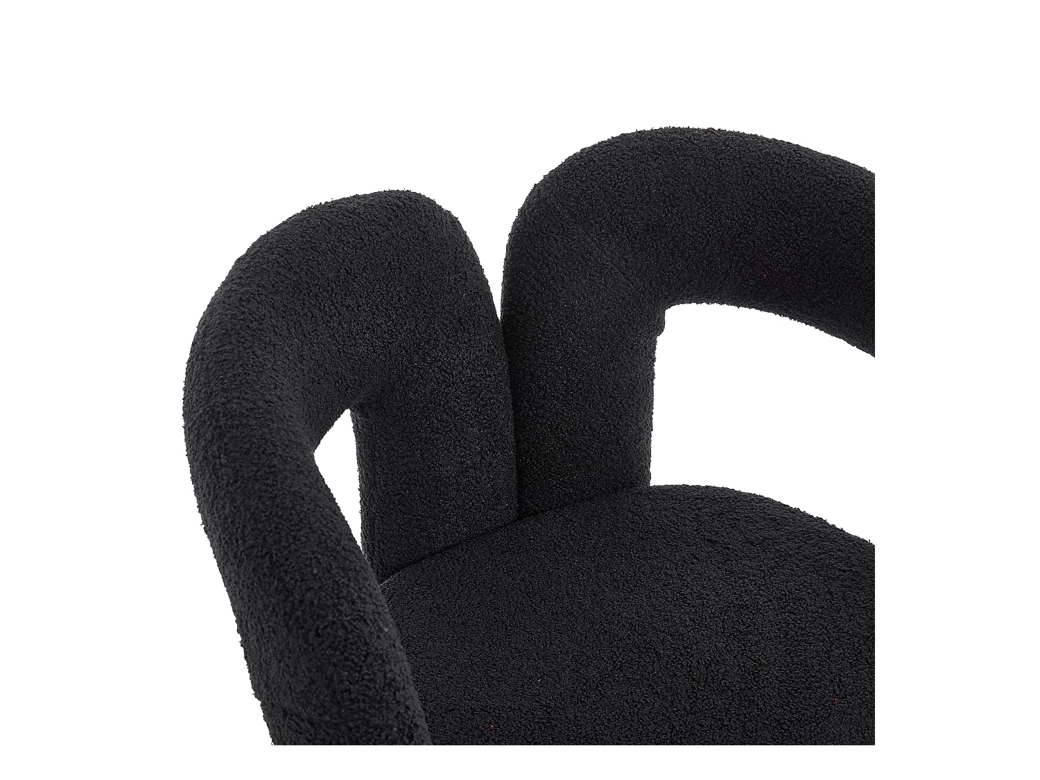 Lot de 2  fauteuils noir - Fauteuil droit avec dossier - peluche ours en peluche
