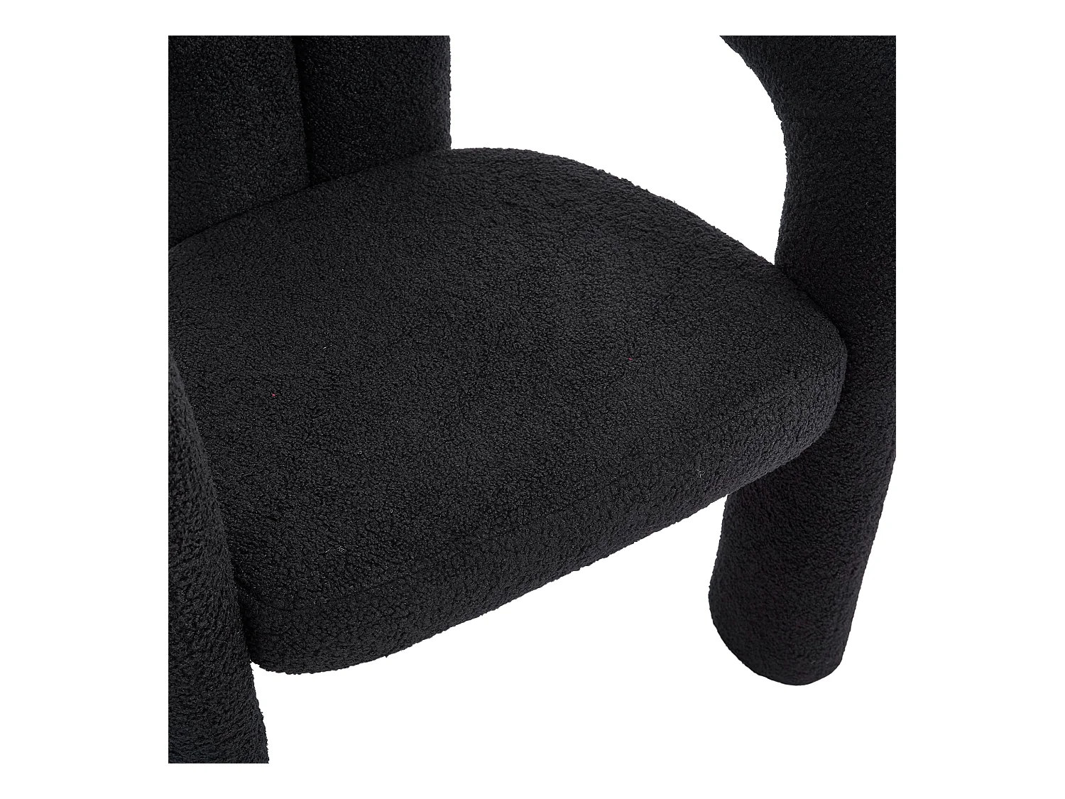 Lot de 2  fauteuils noir - Fauteuil droit avec dossier - peluche ours en peluche