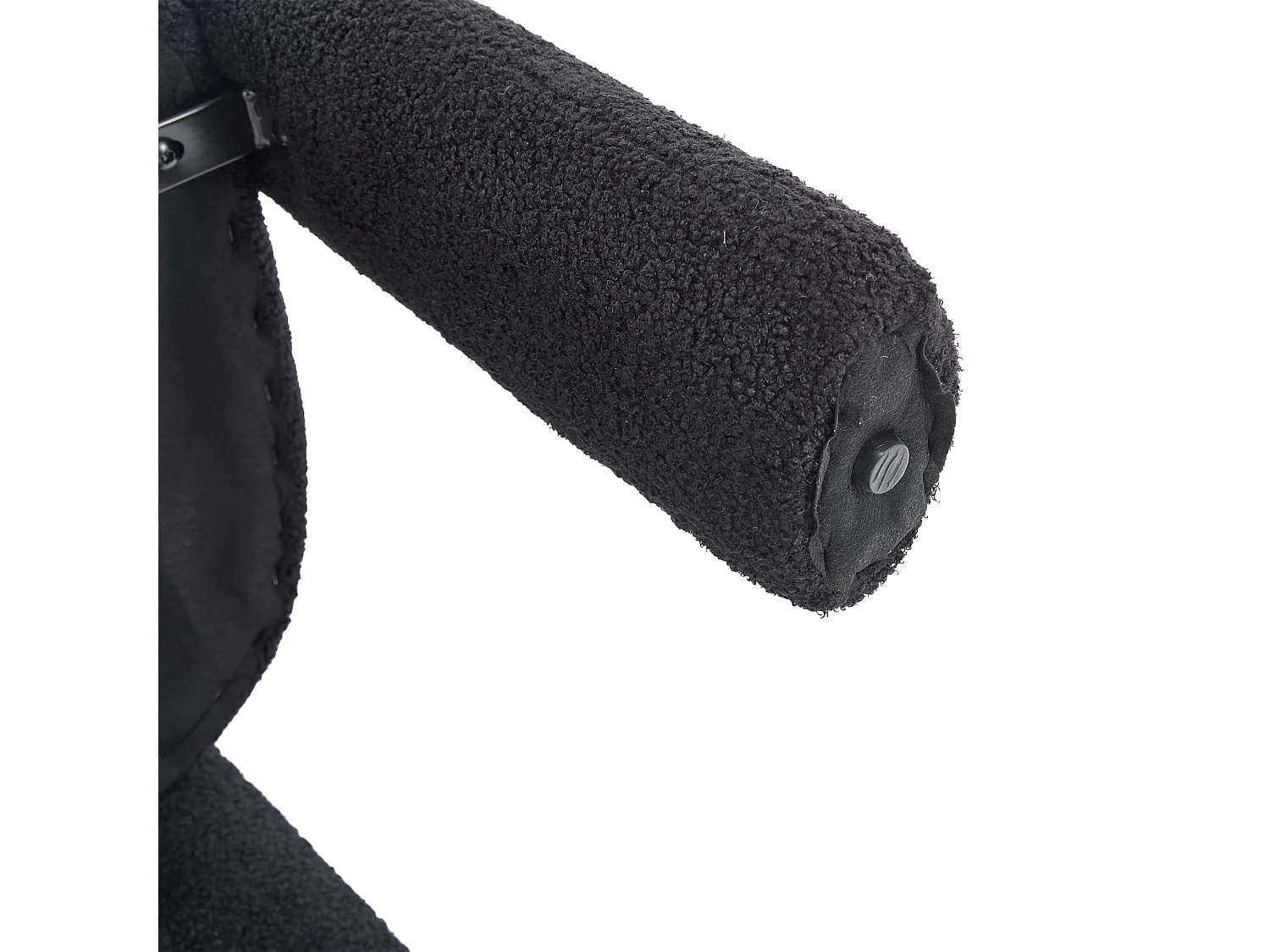 Lot de 2  fauteuils noir - Fauteuil droit avec dossier - peluche ours en peluche