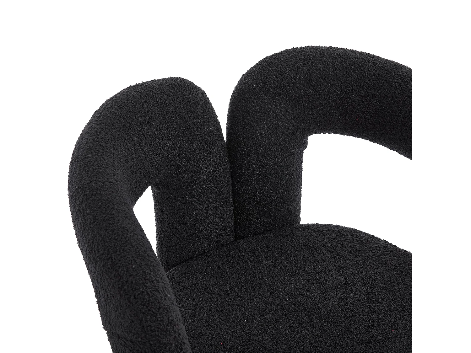 Lot de 2  fauteuils noir - Fauteuil droit avec dossier - peluche ours en peluche