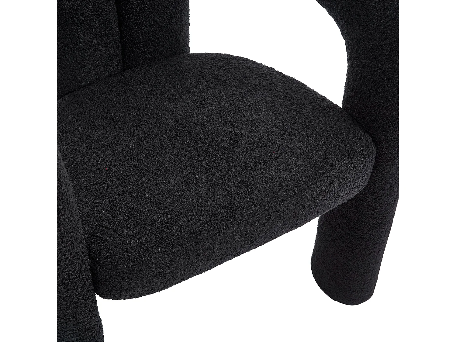 Lot de 2  fauteuils noir - Fauteuil droit avec dossier - peluche ours en peluche