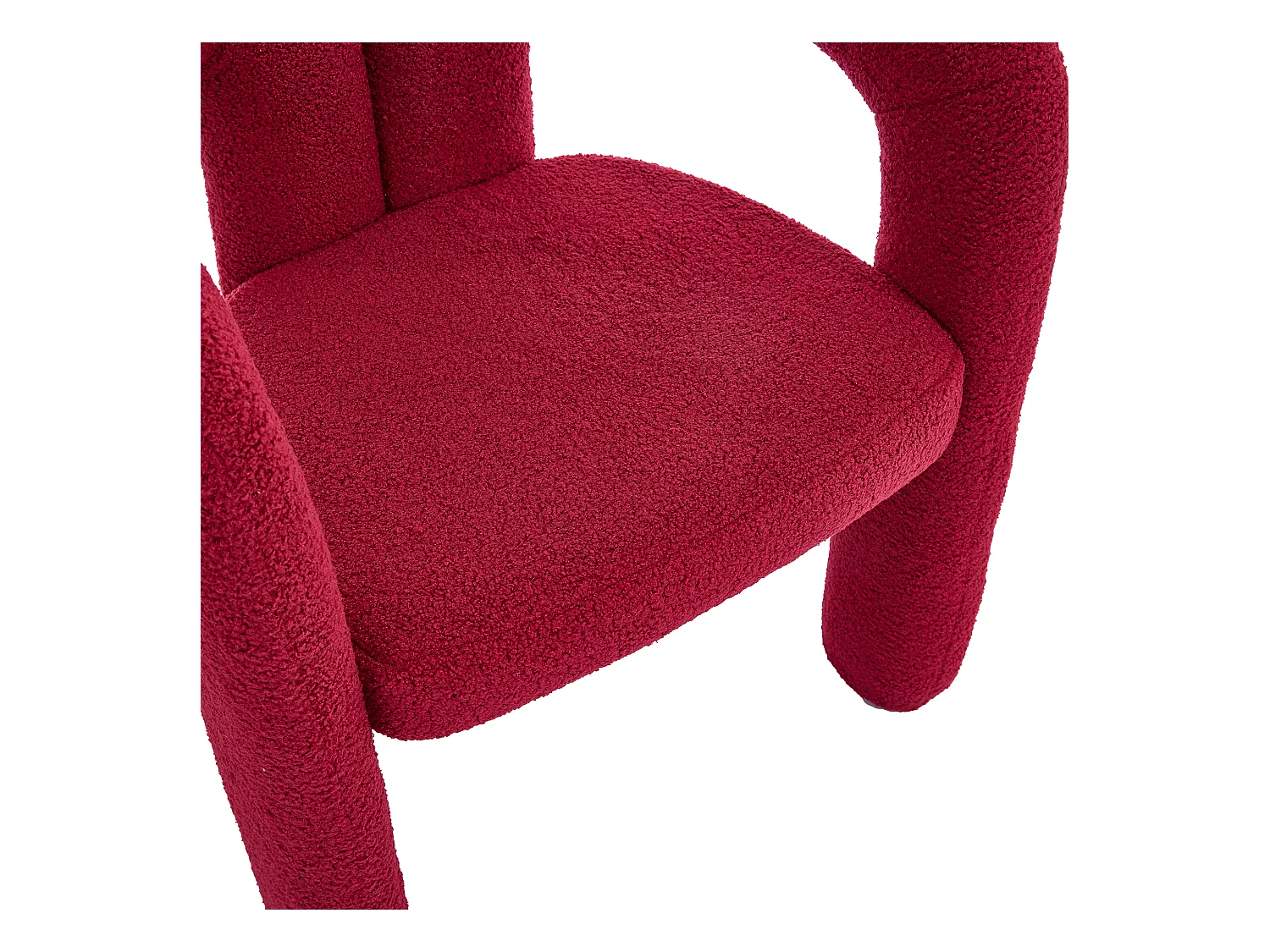 Lot de 2  fauteuils rouges - Fauteuil droit avec dossier - peluche ours en peluche