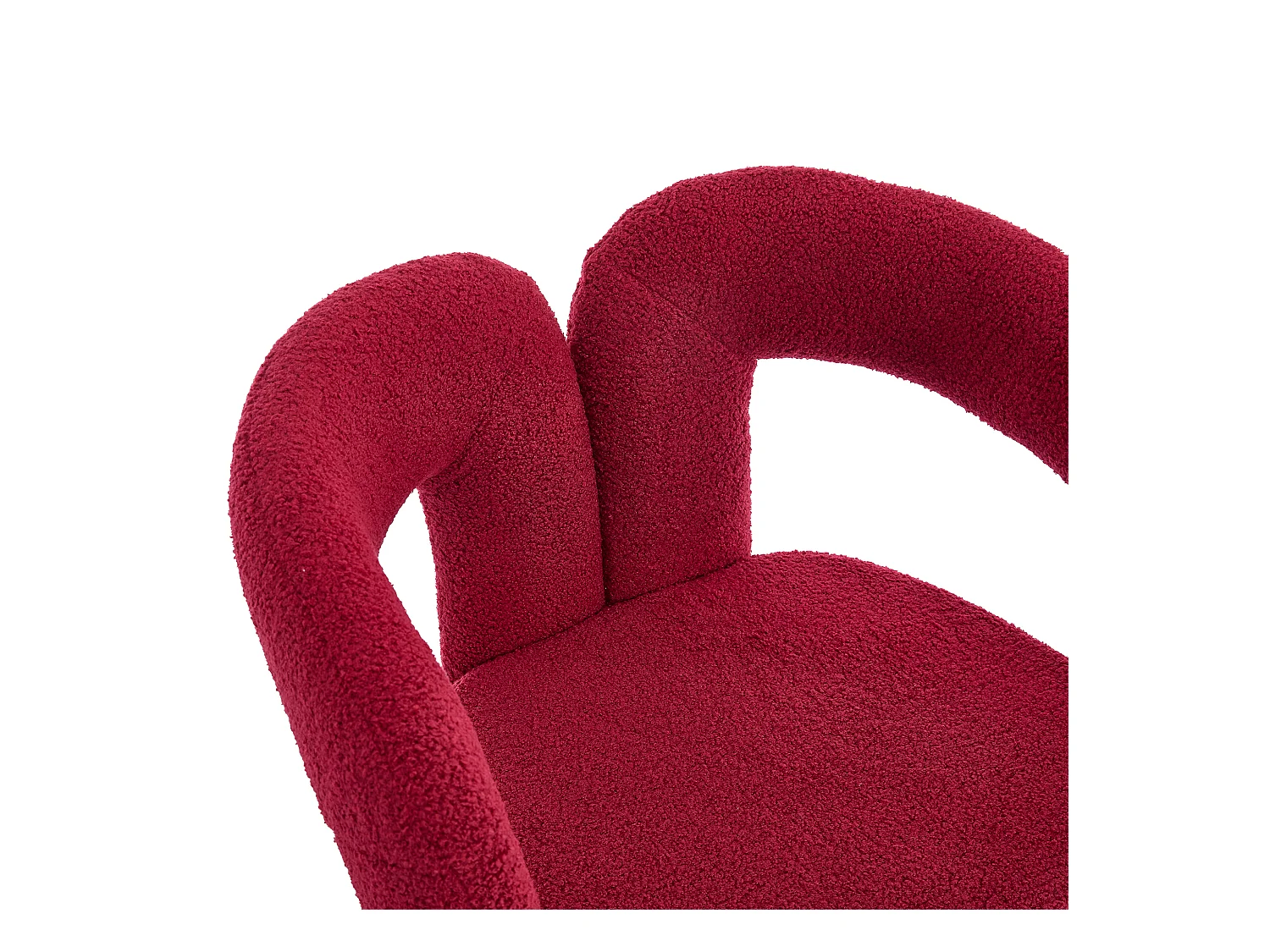 Lot de 2  fauteuils rouges - Fauteuil droit avec dossier - peluche ours en peluche