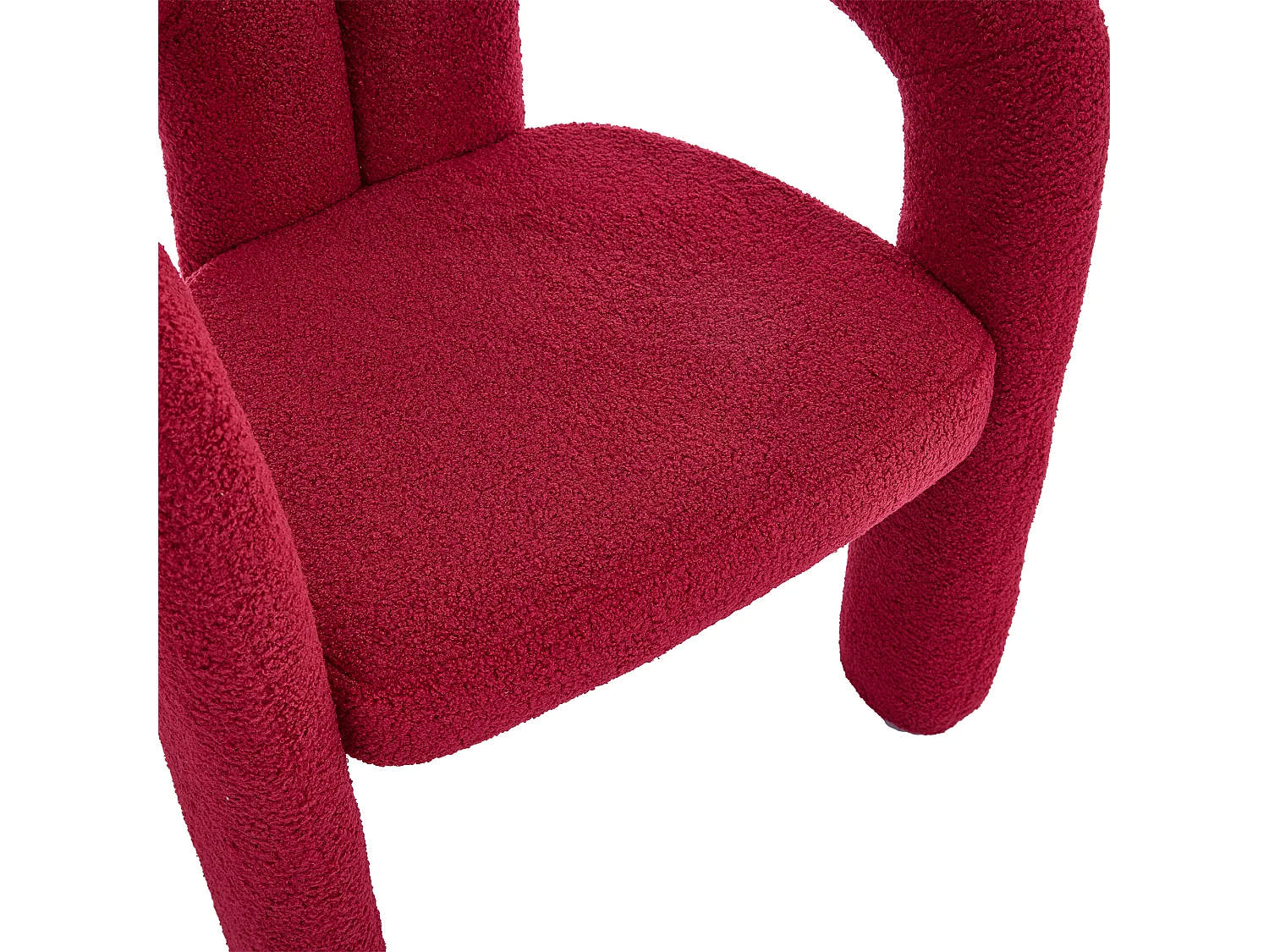 Lot de 2  fauteuils rouges - Fauteuil droit avec dossier - peluche ours en peluche