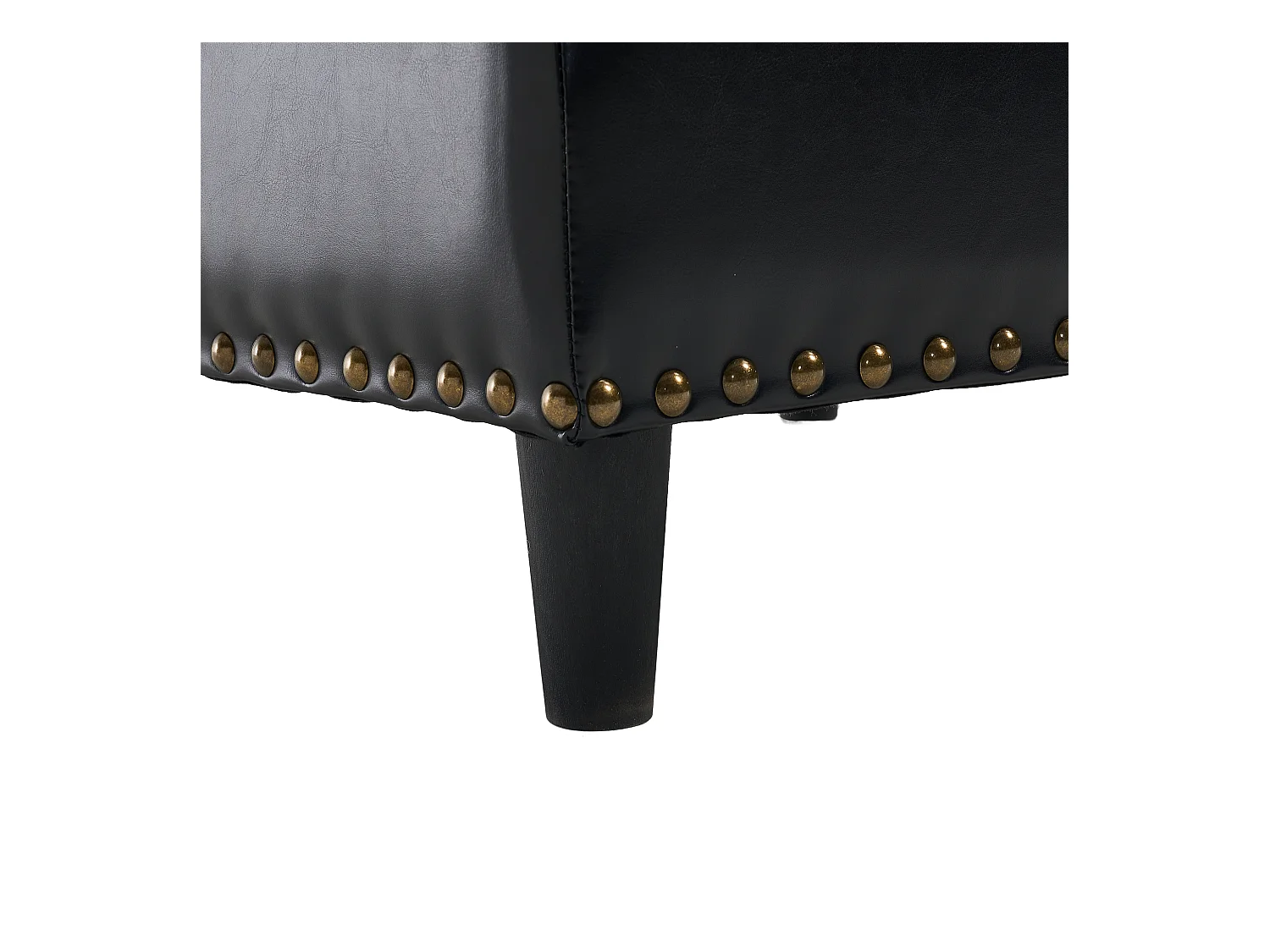 Chaise carrée avec rangement - Banc avec espace de rangement - PU noir