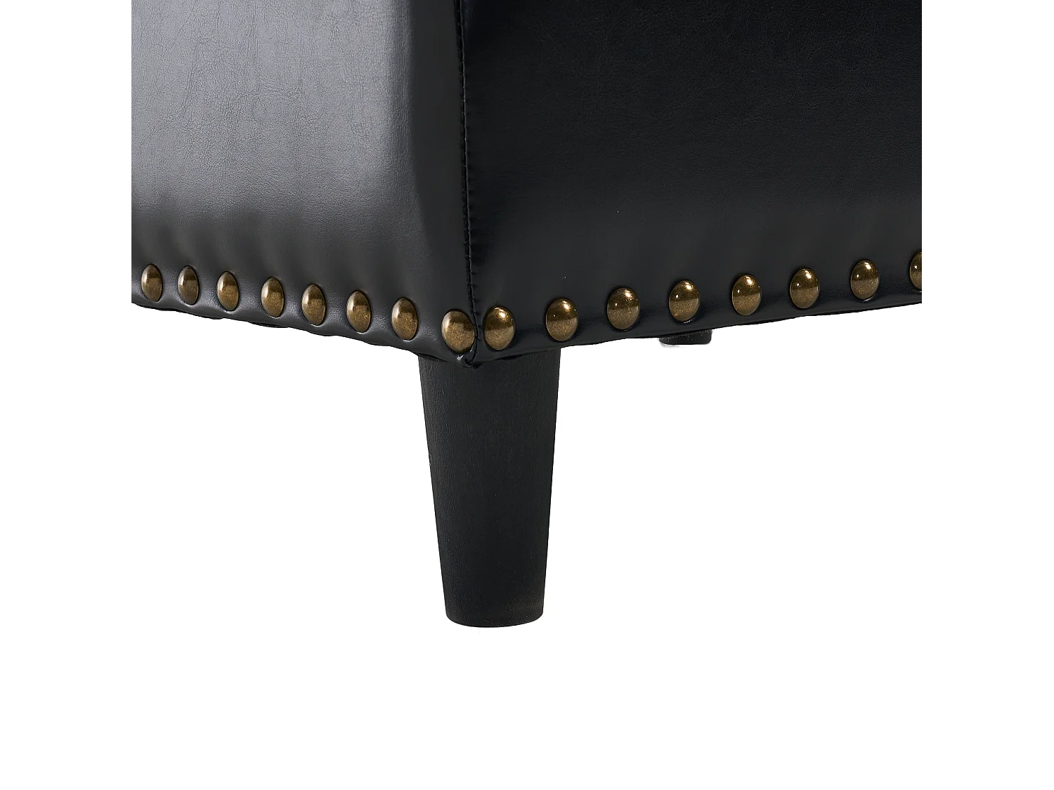 Chaise carrée avec rangement - Banc avec espace de rangement - PU noir