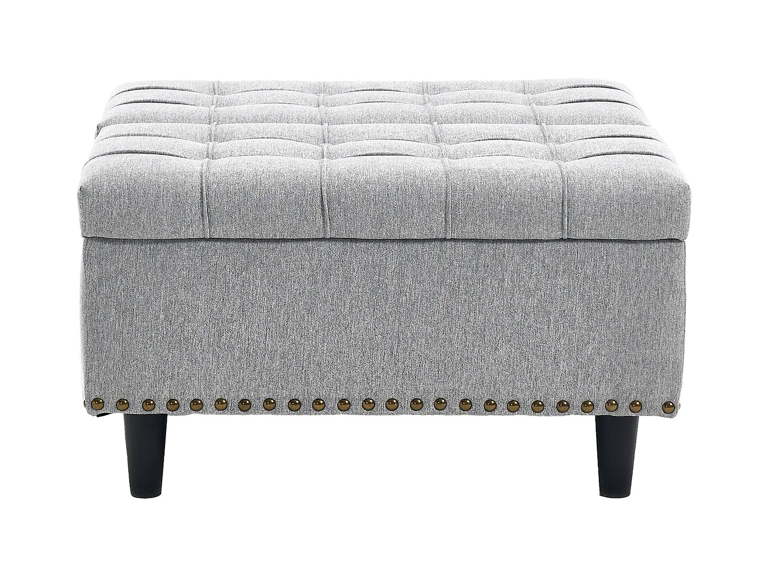 Chaise carrée avec rangement - Banc avec espace de rangement - PU gris