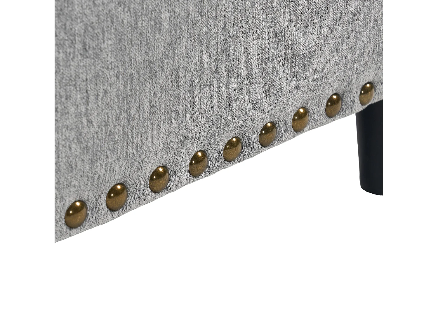 Chaise carrée avec rangement - Banc avec espace de rangement - PU gris